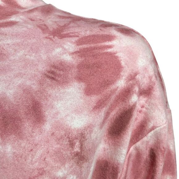 Meraki Women’s Medium Pink White Elastic Waist Pullover Sweater Turtleneck - Picture 5 of 10